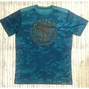 Marvel Mens  Black Panther Camouflage Blue T-shirt Polyester Size Small (34-36)